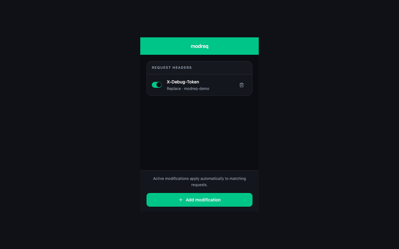 Active request header rule